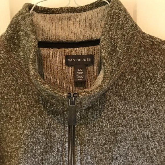 Van Heusen mens pullover sweater Size large 1/4 zip - Picture 1 of 6